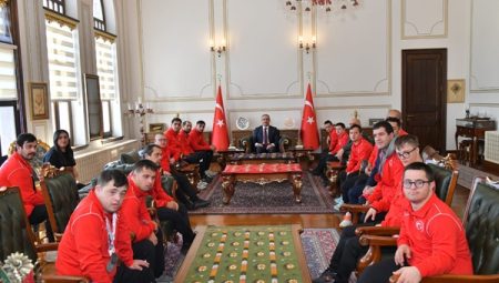 Down Basketbol Milli Takımı, Tekirdağ Valisi Recep Soytürk Tarafından Kabul Edildi